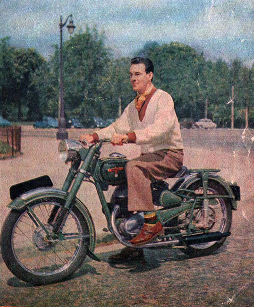 dessin d'un homme sur 2 roues