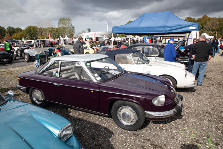 Une 24 CT aux couleurs du lancement parmi les très nombreuses Panhard présentes.