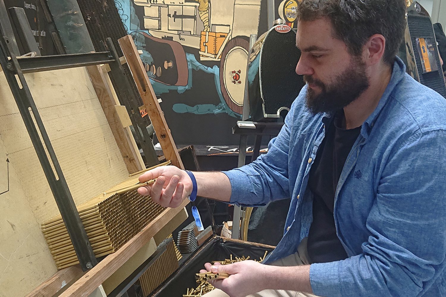 Maxime Vaugelade en pleine restauration